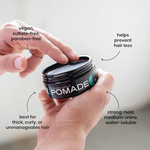 Billy Jealousy Plaster Master Water-Soluble Hair Pomade for Men - Strong Hold & Medium Shine, 3oz