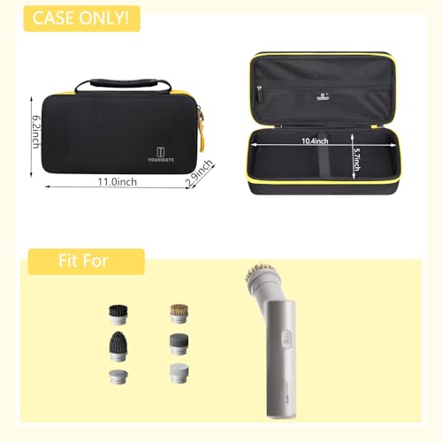 Tourmate Hard Storage Case for HOTO Cordless Electric Spin Scrubber - Black & Yellow