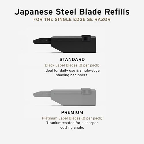 Supply Single Edge Razor Blade Refills - 8 Premium Japanese Blades