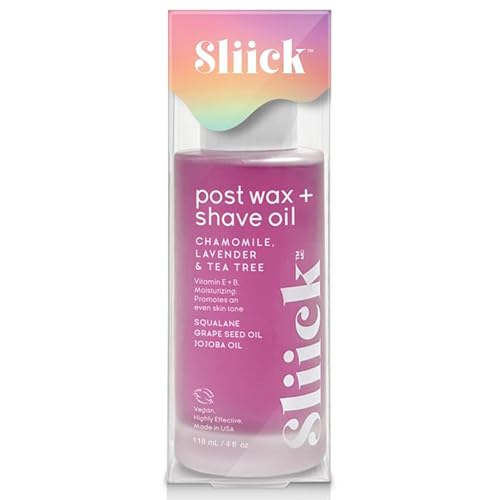 Sliick Post-Wax & Shave Oil 4 fl oz – Soothing Chamomile, Lavender & Tea Tree