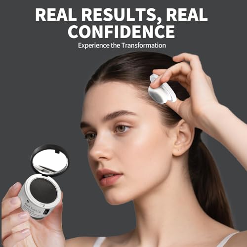 Lewedo Hairline Powder 24H Root Touch Up, Black 0.14oz, Natural Look