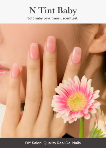 ohora Semi Cured Gel Nail Strips N Tint Baby Pink - Salon-Quality, Long Lasting