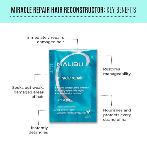 Malibu C Mini Rehab Hair Care Set - Hard Water Remedy Packets