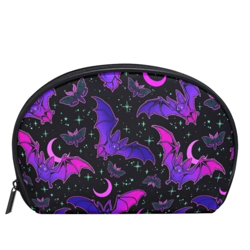 MNSRUU Skull 16 Gothic Purple Women Cosmetic Bag Travel Organizer Small Makeup Pouch
