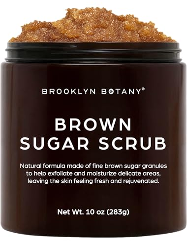 Brooklyn Botany Brown Sugar & Coconut Milk Scrub Set - 2 x 10 oz Exfoliating Body & Face Scrubs