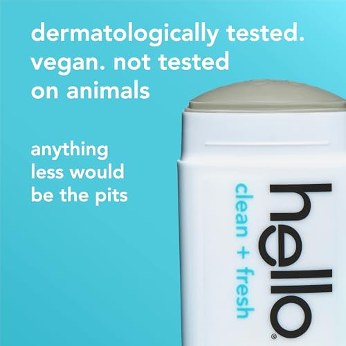 hello Clean + Fresh Aluminum-Free Deodorant - 72-Hour Shea Butter Stick (2 Pack)