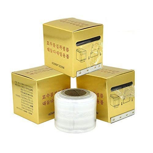 G2PLUS Disposable Eyebrow Plastic Wrap - 600m Makeup Cover Film, 3 Pack