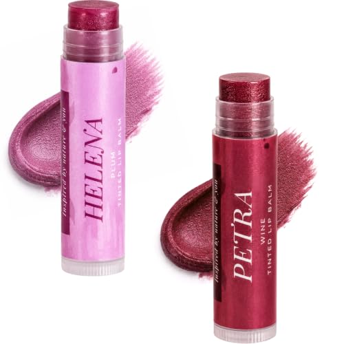 Honestly Margo Tinted Lip Balm Set Plum & Wine - Pack of 2, Hydrating Lip Care