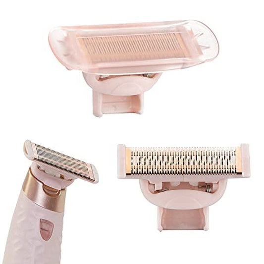 Flawless Nu Razor Replacement Heads, Rose Gold Plated Body With Covers, Compatible Hair Remover Head for Finishing Touch Women's Razor (2 Count)