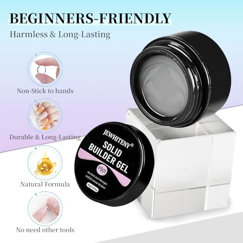 JEWHITENY 12-Color Non-Sticky Builder Gel Set for Nail Art