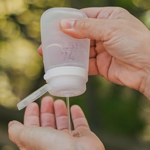 humangear GoToob+ Medium Silicone Travel Bottle, 2.5 oz Leak-Proof Tube