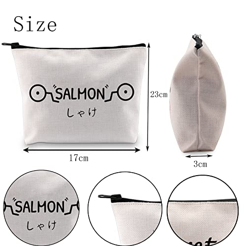 POFULL Inumaki Toge Salmon Makeup Bag - Cursed Markings