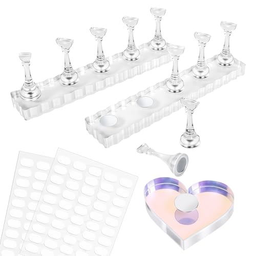 Magnetic Nail Stand Set for Press On Nails - Heart Shaped Holder