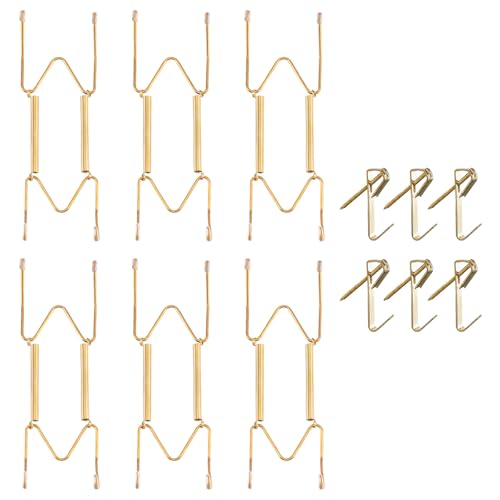 Bilillo 6 Pack Invisible Plate Hangers for 6-8 Inch Plates
