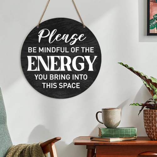Positive Energy Wooden Wall Decor Sign - Uplifting Home & Office Art