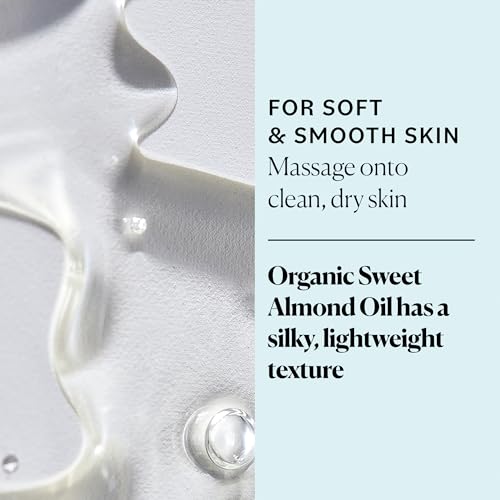 Sky Organics Organic Sweet Almond Oil, 100% Pure Cold-Pressed Body Oil, 16 oz