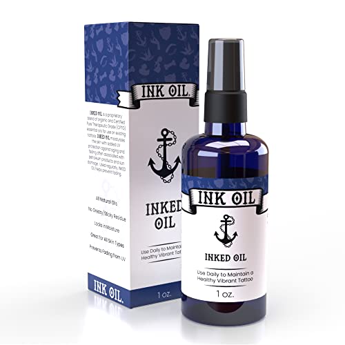 Organic Tattoo Aftercare Oil for Healing & Vibrant Colors - Natural Essential Oil Blend