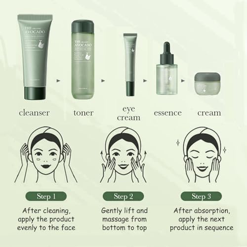 LAIKME 6-in-1 Avocado Skin Care Set for Deep Hydration & Anti-Aging