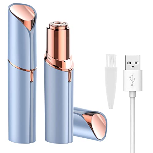 LAIKME Blue Facial Hair Remover for Women, USB Rechargeable Waterproof Eyebrow & Face Razor
