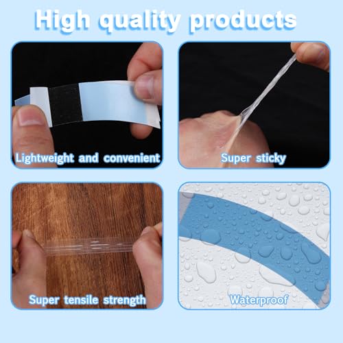 Kachanaa 48pcs Double Sided Waterproof Lace Wig Glue Tape