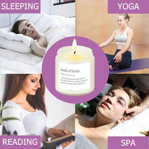 Lavender Scented Candle for Maid of Honor – 4oz Soy Wax Gift