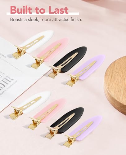 AMIZO Creaseless Hair Clips - 8 Pcs No Bend Bangs Holders