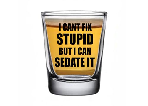 Funny Sarcastic Nurse Shot Glass - 1.5 Ounce Gift for Doctors & Pharmacists