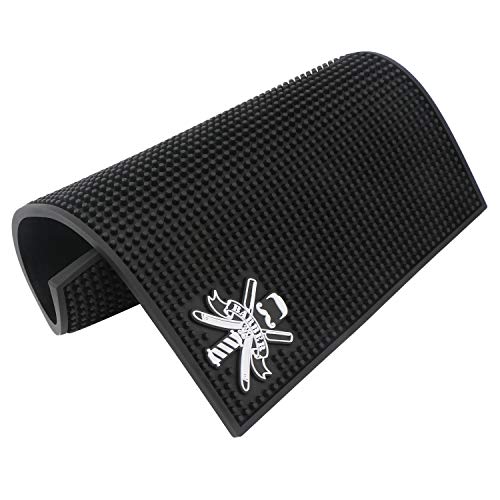 Segbeauty 17.5x11.8 Inch Black Anti-Slip Rubber Barber Mat for Stations & Countertops