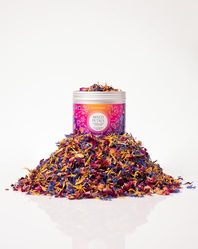 Mixed Edible Flowers for Cake Decorating - Rose, Cornflower & Calendula