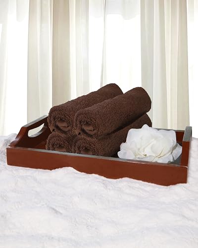 Premium 13x13 Washcloth Set (Pack of 4) The Holy South Dark Brown – 100% Cotton, Absorbent, Ring Spun