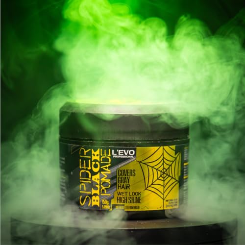 L’EVO Professional Black Hair Pomade for Men, Gray Coverage & High Shine