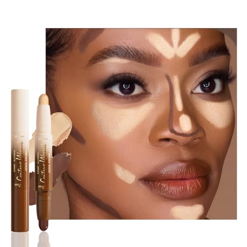 FeiCuiYun Dual-Ended 2-in-1 Contour & Highlighter Stick - Nude Brown
