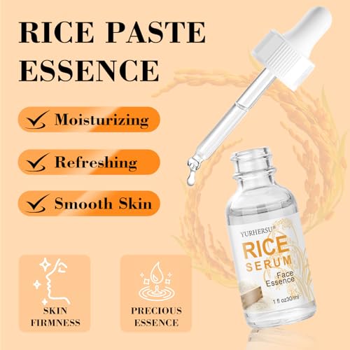 YURHERSU Rice Face Serum 1 Ounce – Moisturizing, Firming & Anti-Aging Skin Care