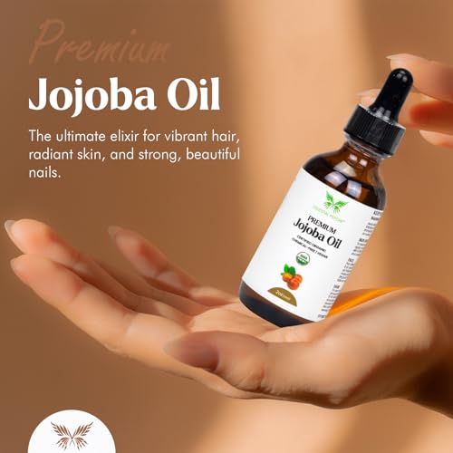 Celestial Psyché Organic Jojoba Oil 2 Fl Oz - Pure Natural Hair, Skin & Nails