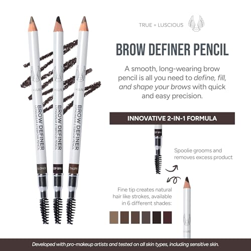 True + Luscious Brow Definer Pencil - Pomade-Powder Duo, Taupe