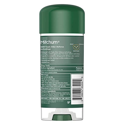 Mitchum Men Advanced Control Unscented Anti-Perspirant Gel 3-Pack