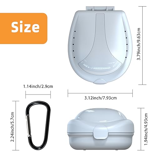 ARGOMAX Ventilated Sports Mouthguard Case with Carabiner - Durable Holder