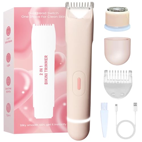 LOBINH 2-in-1 Bikini Trimmer for Women - Waterproof Electric Shaver