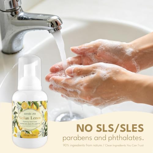 Sicilian Lemon Foaming Hand Soap - 4 oz Travel Size, SLS-Free