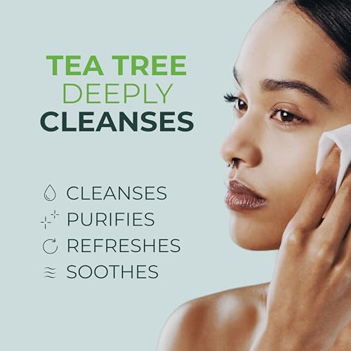 NOVEHA 60PCs Tea Tree Oil Eyelid & Lash Wipes | With Hyaluronic Acid, Green Tea & Chamomile For Blepharitis, Itchy & Stye Eyes, Individually Wrapped, Natural Eyelash Makeup Remover & Daily Cleanser