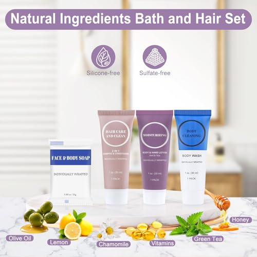 Travel Size Toiletry Set Bulk 1oz 160 Pack – Individually Wrapped Kits