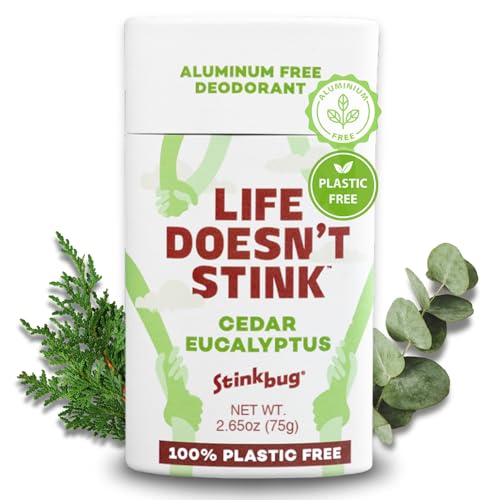 Stinkbug Organic Cedar Eucalyptus Coconut Deodorant Stick 2.1oz - Sensitive Skin, Aluminum-Free