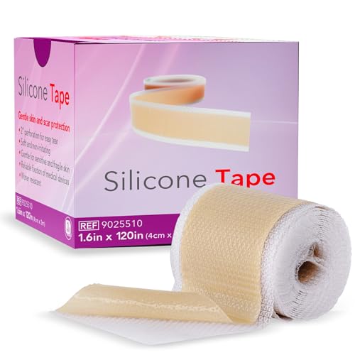 Healqu Medical Grade Silicone Scar Sheets - 1 Pack, 1.6x120in, Non-Irritating & Pain-Free for Surgical and Keloid Scars