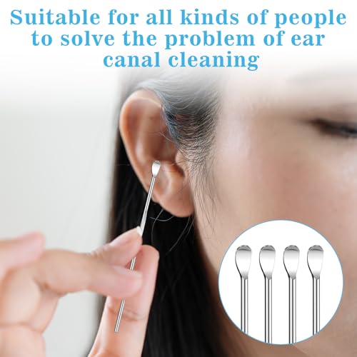 50 Pcs Stainless Steel Ear Spoon Set - Safe, Reusable Ear Wax Removal Tools