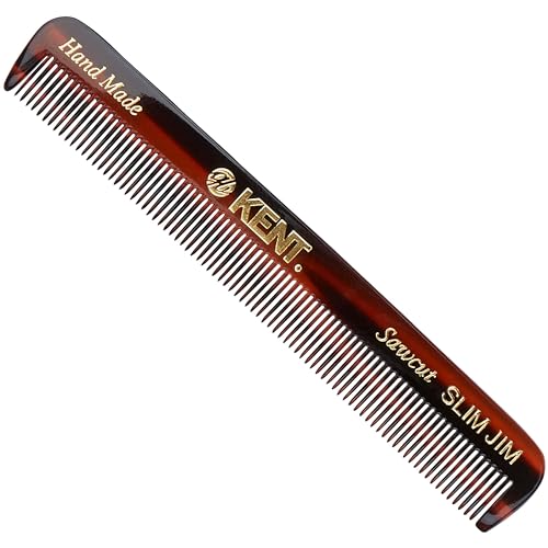 Kent Slim Jim Handmade Fine Tooth Pocket Comb for Hair and Beard