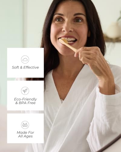 RiseWell Soft Bamboo Toothbrush for Kids & Adults - BPA Free