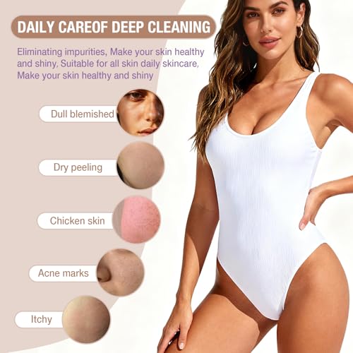 GLOBECARRY 6-Pack African Net Sponge for Full-Body Exfoliation