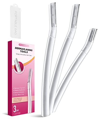 SINAHET 3 Pack Dermaplane Razors for Women Face Hair Removal & Exfoliation