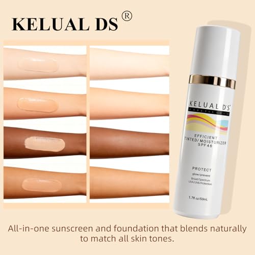 KELUAL DS Dewy Anti-Aging Tinted Face Moisturizer SPF 46