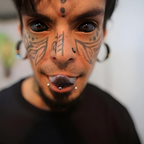 9-Sheet Tribal Face Tattoo Stickers, Waterproof, Men & Women